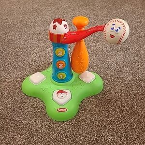 Rare 2003 Playskool Swing N Score Baseball Toy & Bat Lights Sounds VINTAGE WORKS
